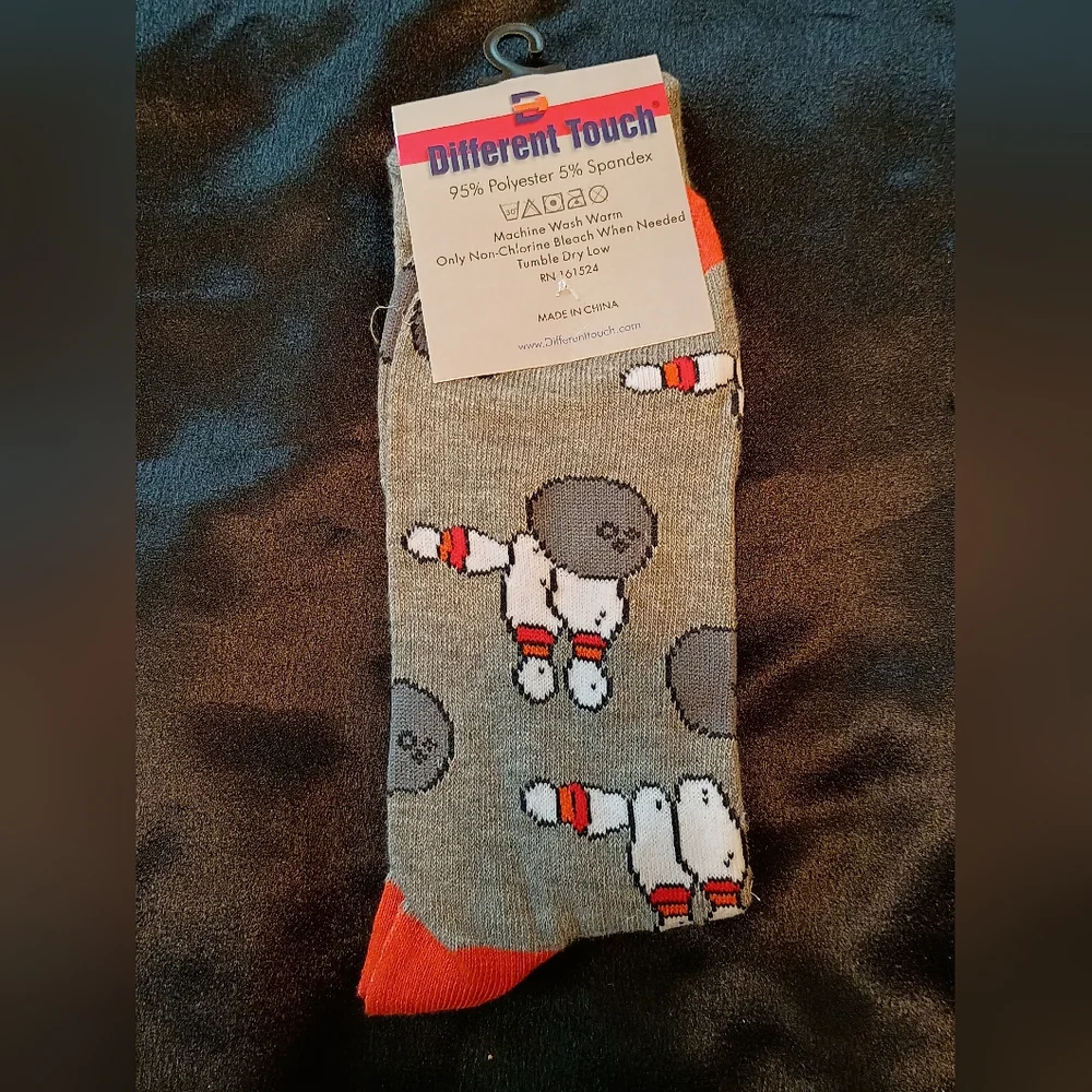 Mens Bowling Crew Socks 10-13